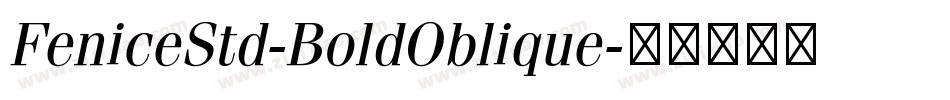 FeniceStd-BoldOblique字体转换