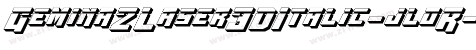 Gemina2Laser3DItalic-jloR字体转换