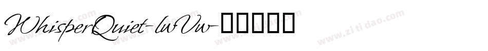 WhisperQuiet-lwVw字体转换