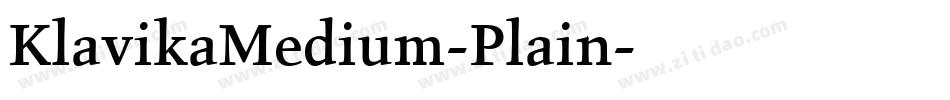 KlavikaMedium-Plain字体转换