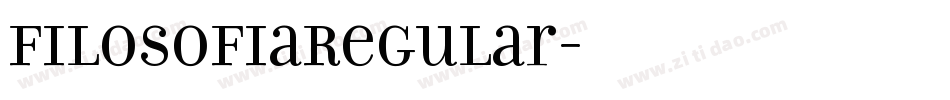 FilosofiaRegular字体转换