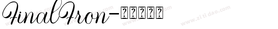 FinalFron字体转换