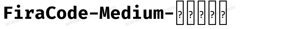 FiraCode-Medium字体转换