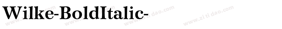 Wilke-BoldItalic字体转换