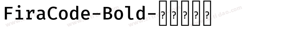 FiraCode-Bold字体转换