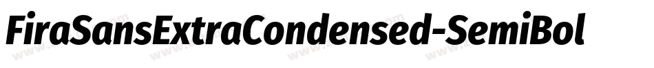 FiraSansExtraCondensed-SemiBold字体转换