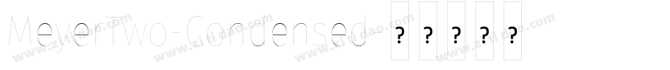 MeyerTwo-Condensed字体转换