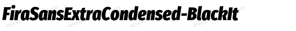 FiraSansExtraCondensed-BlackItalic字体转换