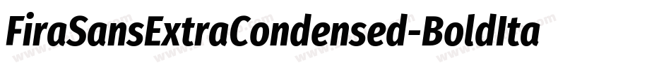 FiraSansExtraCondensed-BoldItalic字体转换