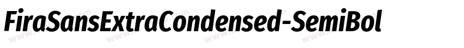 FiraSansExtraCondensed-SemiBold字体转换