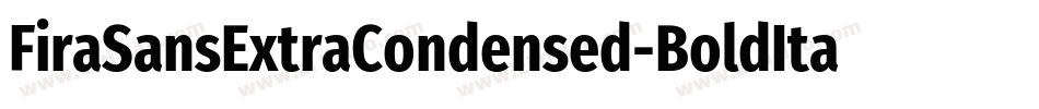 FiraSansExtraCondensed-BoldItalic字体转换