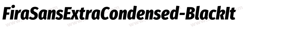FiraSansExtraCondensed-BlackItalic字体转换