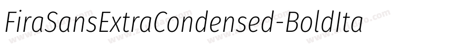 FiraSansExtraCondensed-BoldItalic字体转换