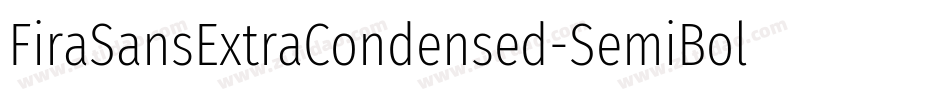 FiraSansExtraCondensed-SemiBold字体转换