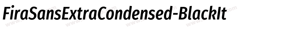 FiraSansExtraCondensed-BlackItalic字体转换