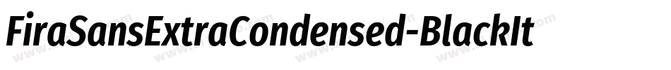 FiraSansExtraCondensed-BlackItalic字体转换