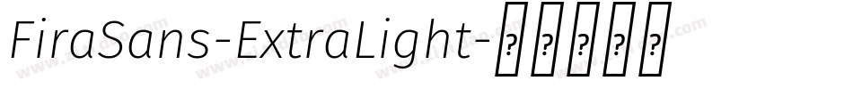 FiraSans-ExtraLight字体转换