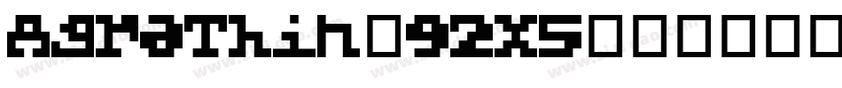 AgraThin-92x5字体转换