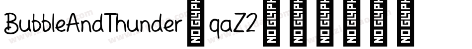 BubbleAndThunder-qaZ2字体转换