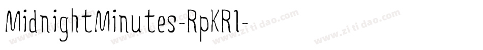 MidnightMinutes-RpKRl字体转换 MidnightMinutes-RpKRl字体转换