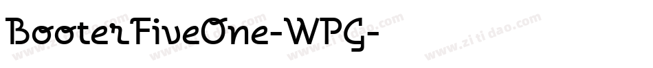 BooterFiveOne-WPG字体转换