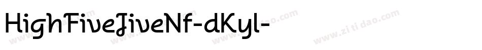 HighFiveJiveNf-dKyl字体转换