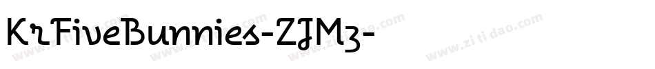 KrFiveBunnies-ZJM3字体转换