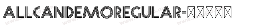 AllcanDEMORegular字体转换