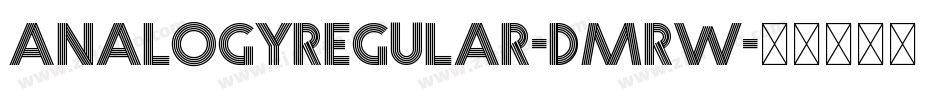 AnalogyRegular-DmRW字体转换