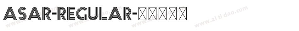 Asar-Regular字体转换