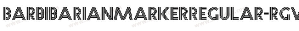 BarbibarianmarkerRegular-RgVE字体转换