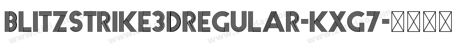Blitzstrike3DRegular-KxG7字体转换