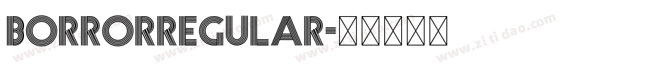 BorrorRegular字体转换