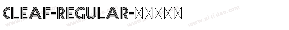 CLEAF-Regular字体转换