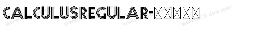 CalculusRegular字体转换