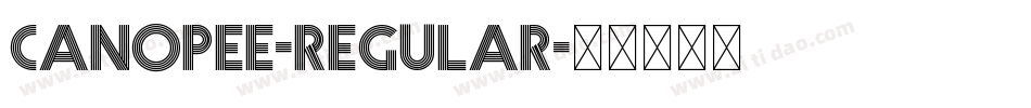 Canopee-Regular字体转换