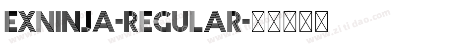 Exninja-Regular字体转换