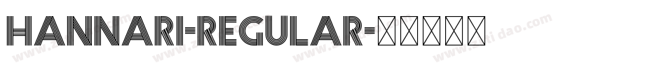 Hannari-Regular字体转换