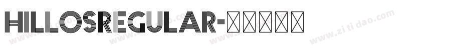 HillosRegular字体转换