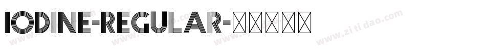 Iodine-Regular字体转换