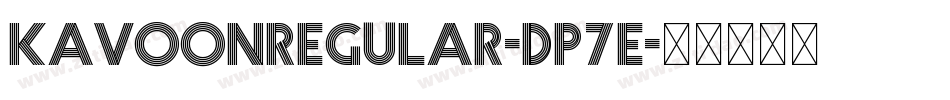 KavoonRegular-Dp7E字体转换