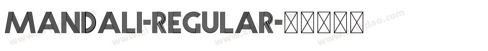 Mandali-Regular字体转换