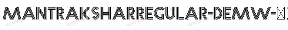 MantraksharRegular-DemW字体转换