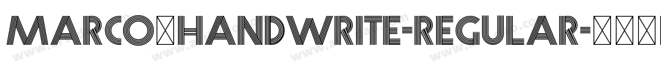 Marco_handwrite-Regular字体转换