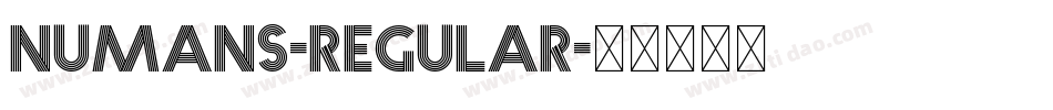 Numans-Regular字体转换