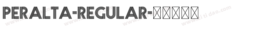 Peralta-Regular字体转换