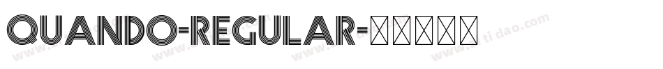 Quando-Regular字体转换