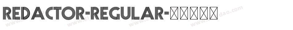 Redactor-Regular字体转换