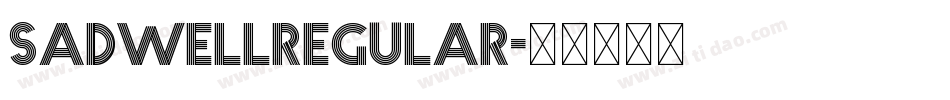 SadwellRegular字体转换