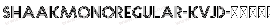 ShaakmonoRegular-KvJD字体转换